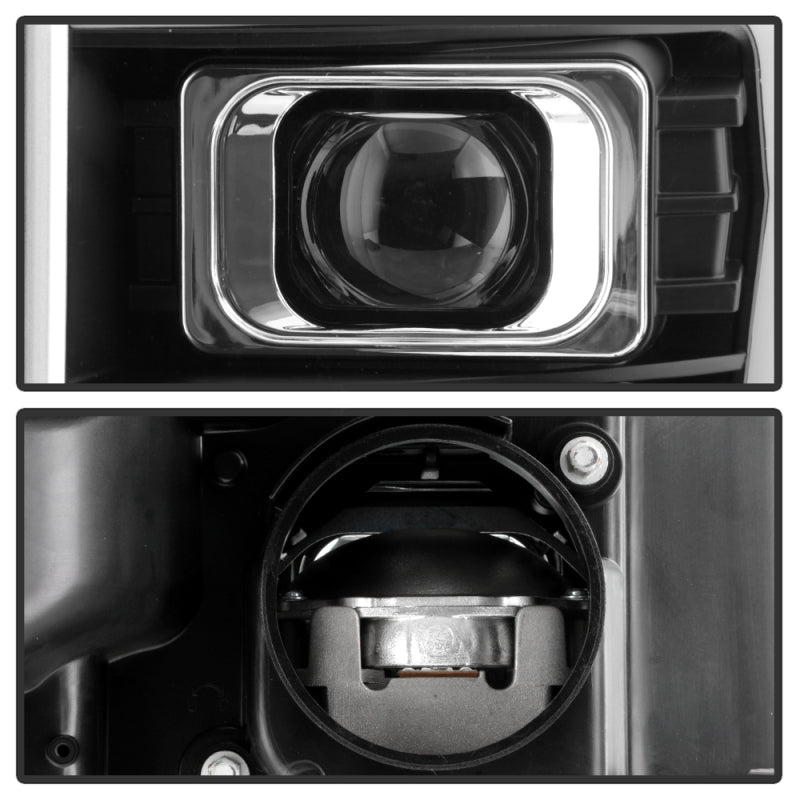 Spyder Ford F250/350/450 11-16 V2 High-Power LED Headlights-White Light Bar-Black PRO-YD-FS11V2PL-BK 5087898