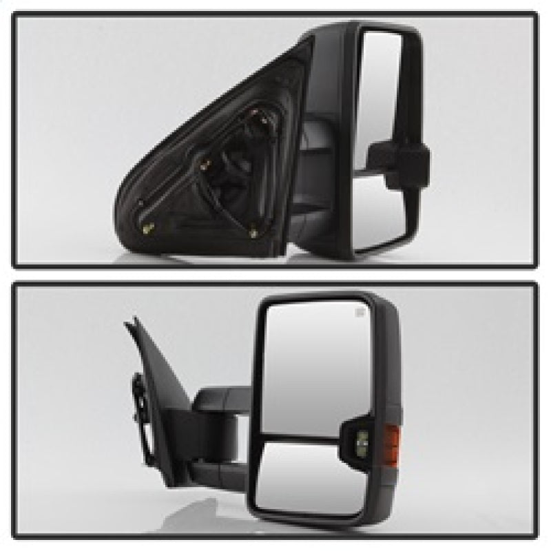 SPYDER xTune Chevy Silverado 14-16 Heated Amber LED Signal Telescoping Mirrors MIR-CSIL14S-G2-PWH-AM-SET 9936708