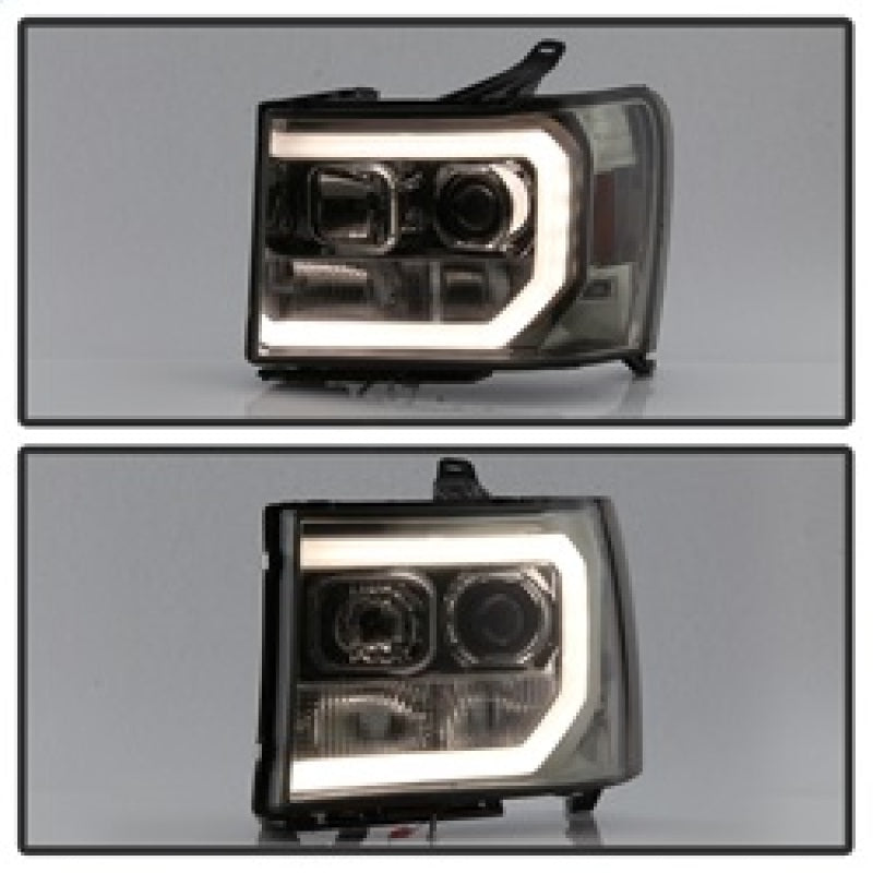 Spyder GMC Sierra 1500/2500/3500 07-13 V2 Projector Headlights - Smoke PRO-YD-GS07V2-LBDRL-SM 5083654