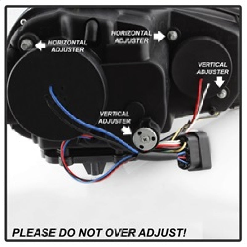 Spyder Volkswagen GTI 06-09/Jetta 06-09 Halogen Model Only - DRL Black PRO-YD-VG06-DRL-BK 5017505