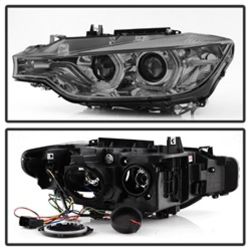 Spyder 12-14 BMW F30 3 Series 4DR Projector Headlights - LED DRL - Smoke (PRO-YD-BMWF3012-DRL-SM) 5084361
