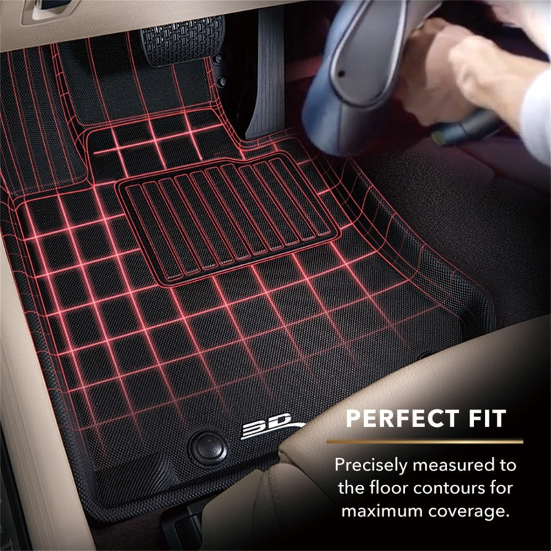 3D MAXpider 2017-2020 Jeep Compass Kagu 1st Row Floormat - Black L1JP01611509