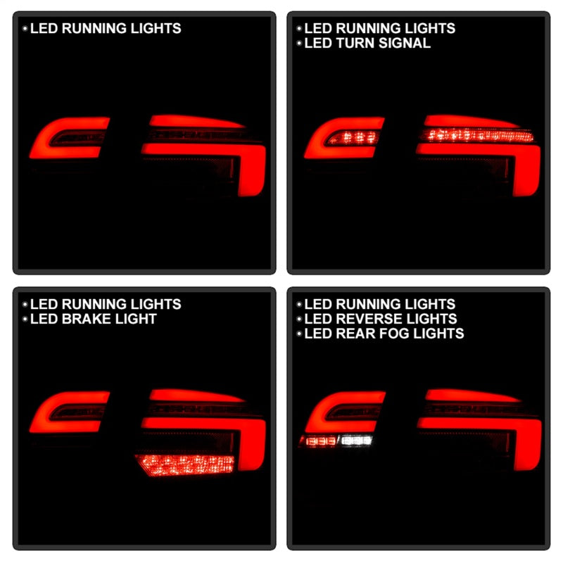 SPYDER 03-08 Audi A3 Full LED Tail Lights - Black (ALT-YD-AA303-LED-BK) 5089076