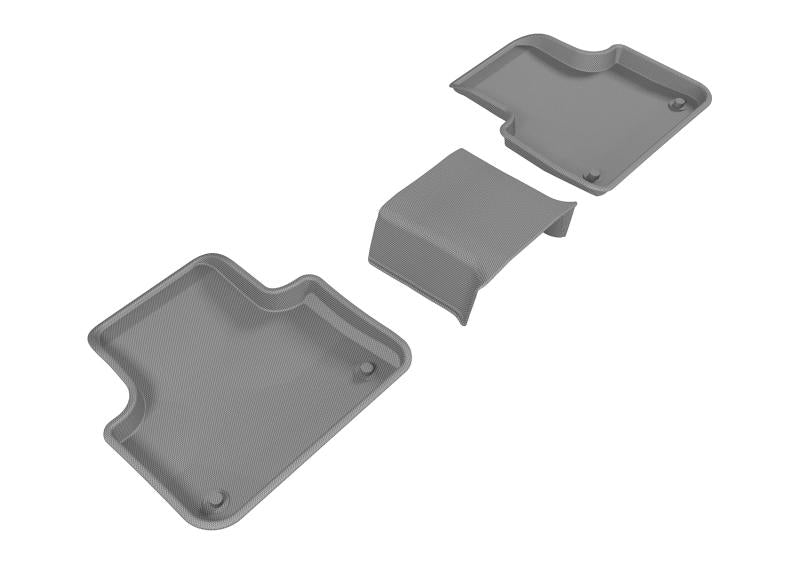 3D MAXpider 2017-2020 Audi Q7/Q8 Kagu 2nd Row Floormats - Gray L1AD04021501