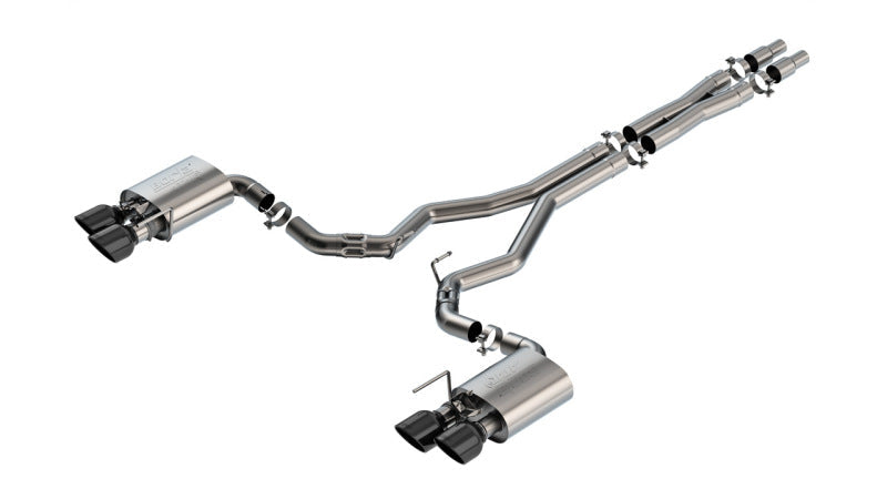 Borla 2024 Ford Mustang Dark Horse 5.0L V8 w/Active Exhaust ATAK Cat-Back Exhaust System - BC Tips 140965BC