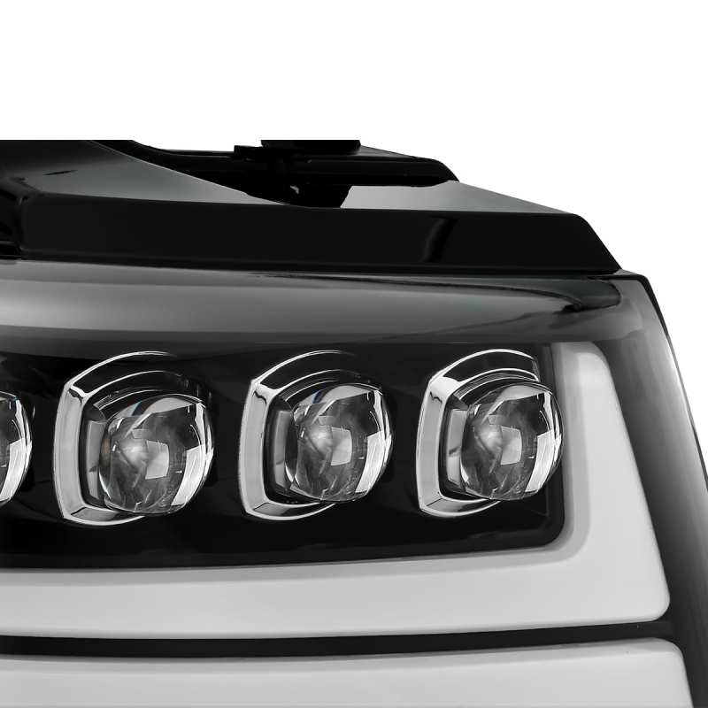 AlphaRex 07-13 Chevy Avalanche NOVA LED Proj Headlights Plank Style Gloss Black w/Activ Light/DRL 880287 *Discontinued