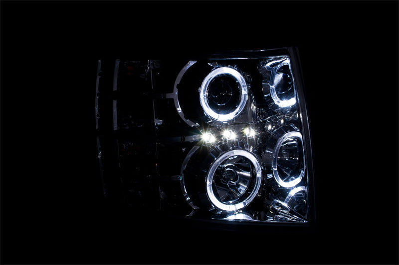 Anzo 2007-2013 Chevrolet Silverado 1500 Projector Headlights w/ Halo Chrome