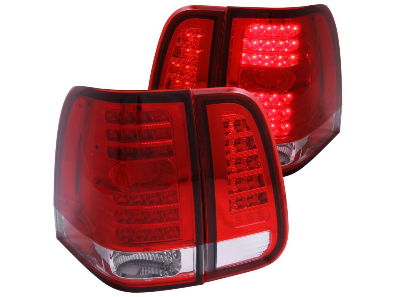 Anzo 2003-2006 Lincoln Navigator LED Tail lights Red/Clear