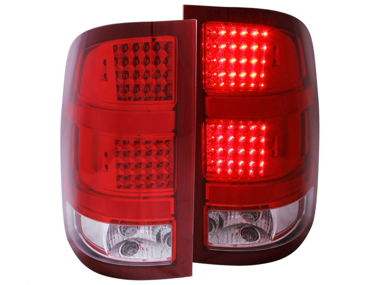 Anzo 2007-2013 Gmc Sierra LED Taillights Red/Clear