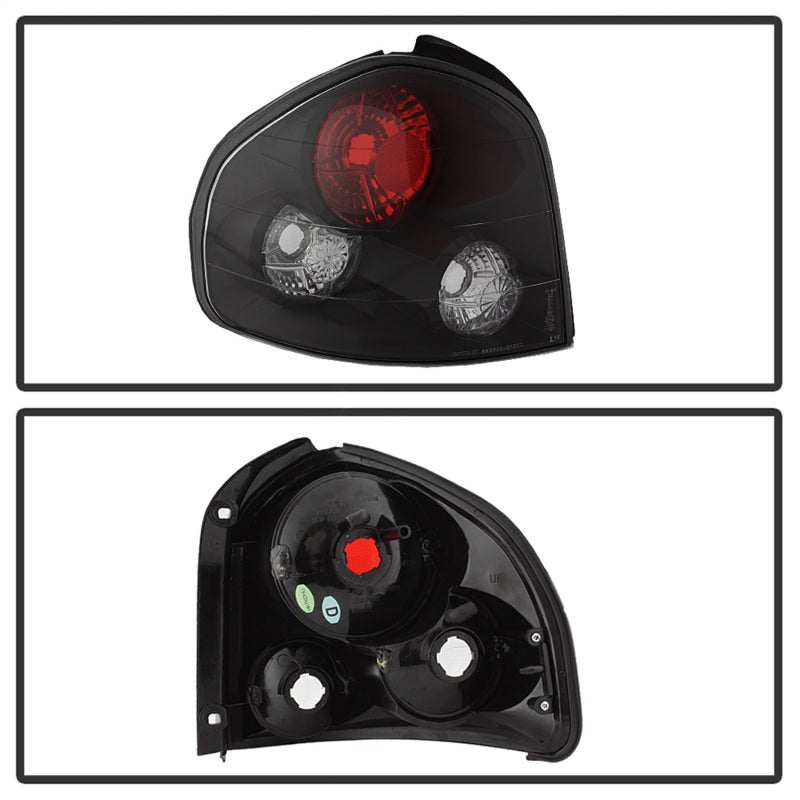 Spyder Hyundai Santa Fe 01-06 (01-04 Model use 3 Bulbs only)Euro Tail Lights Blk ALT-YD-HYSF01-BK 5005359