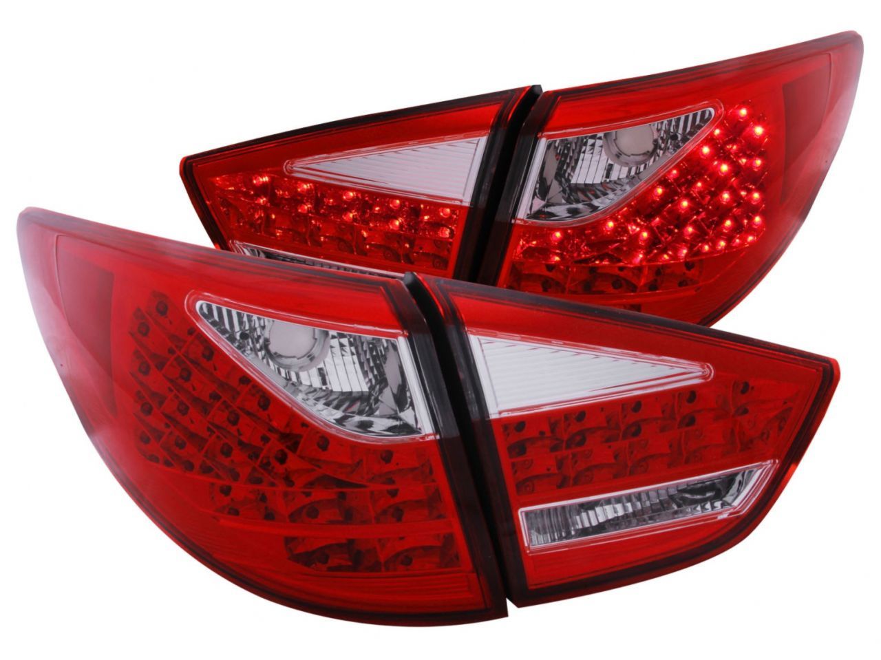 Anzo 2010-2013 Hyundai Tucson LED Taillights Red/Clear 4pc
