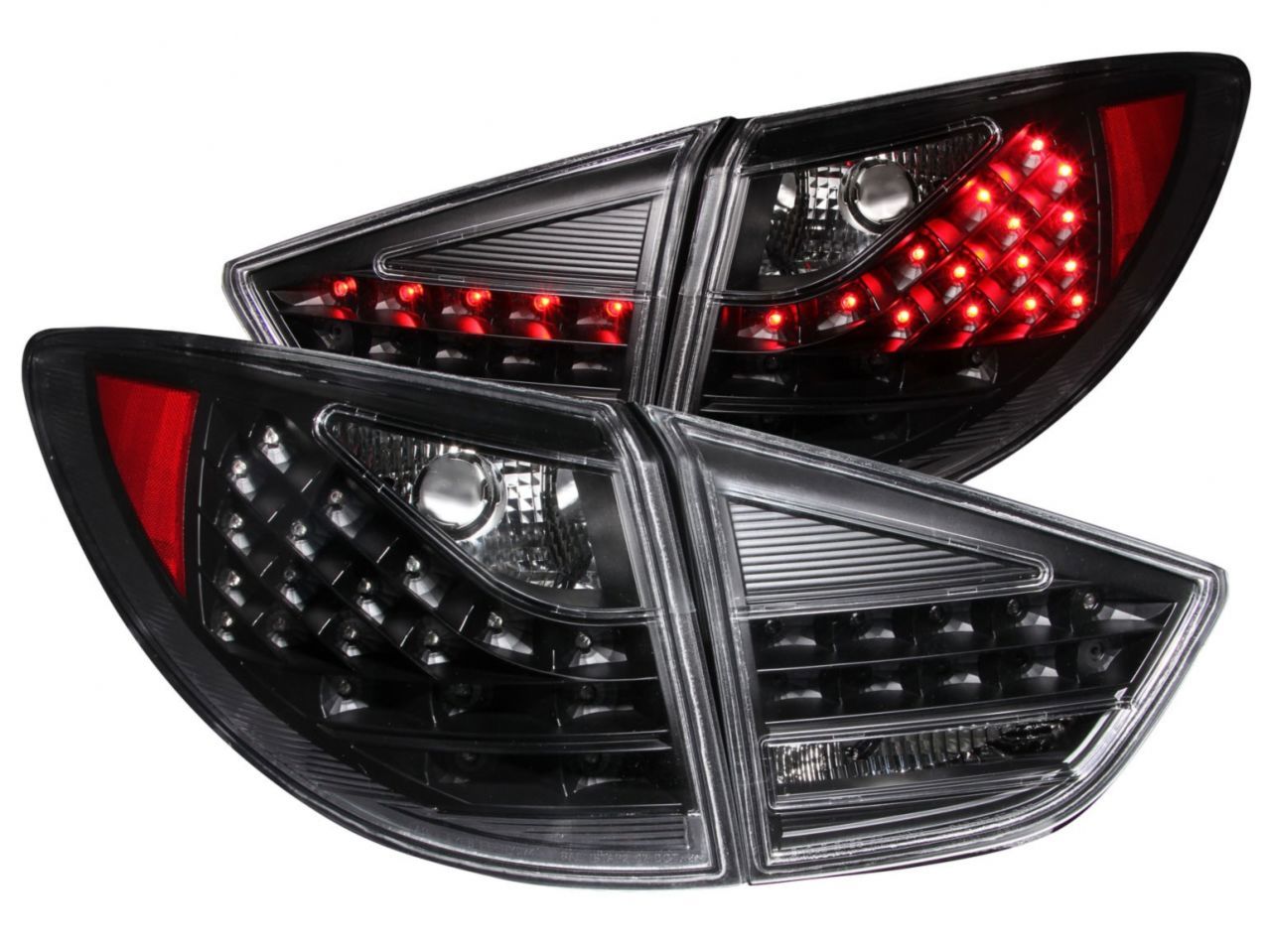 Anzo 2010-2013 Hyundai Tucson LED Taillights Black 4pc