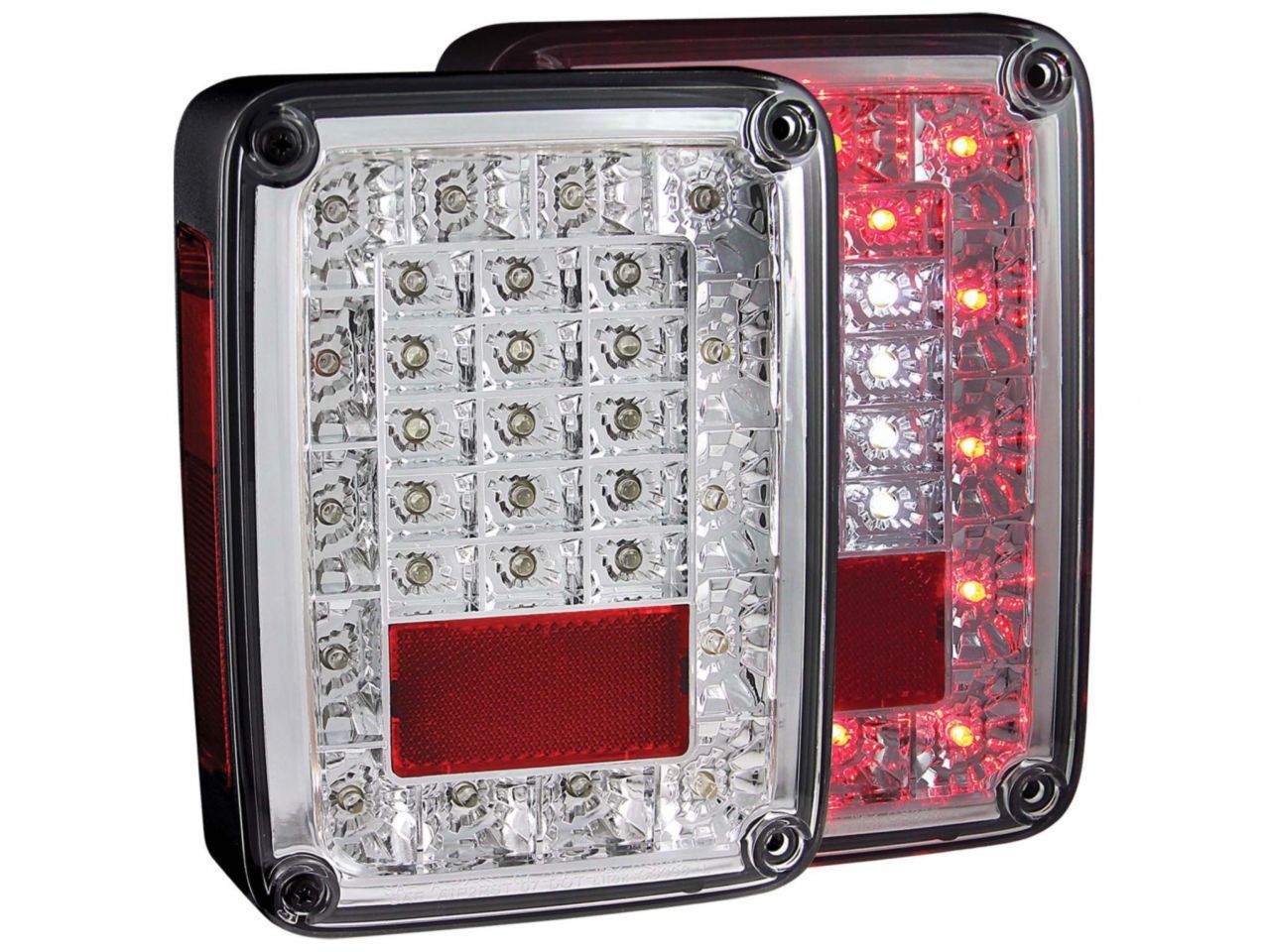 Anzo 2007-2015 Jeep Wrangler LED Tail lights Chrome