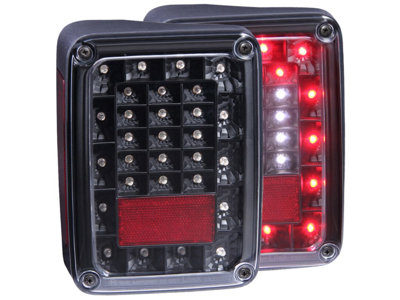 Anzo 2007-2015 Jeep Wrangler LED Taillights Black