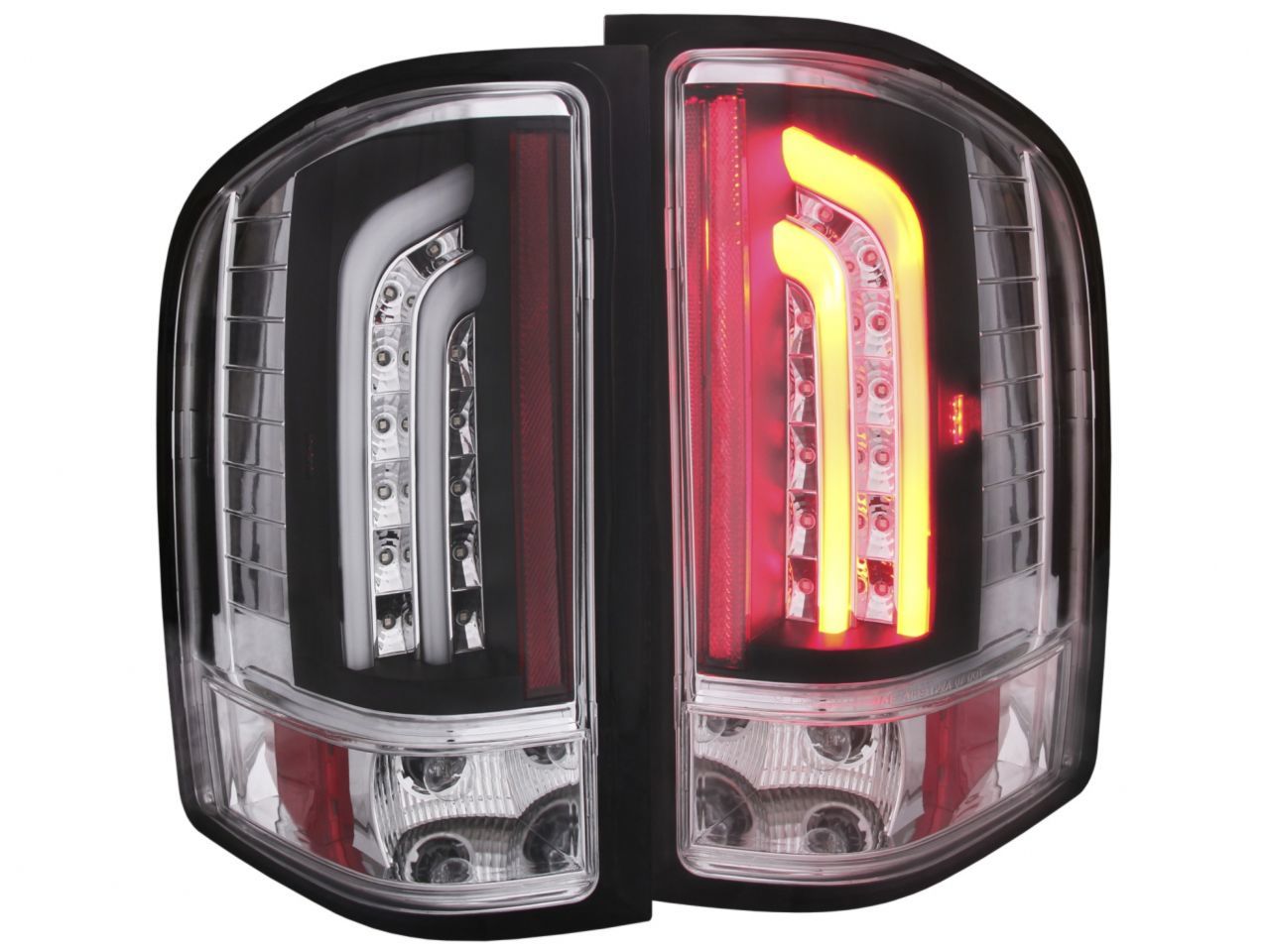 Anzo 2007-2013 Chevrolet Silverado 1500 LED Taillights Black G2