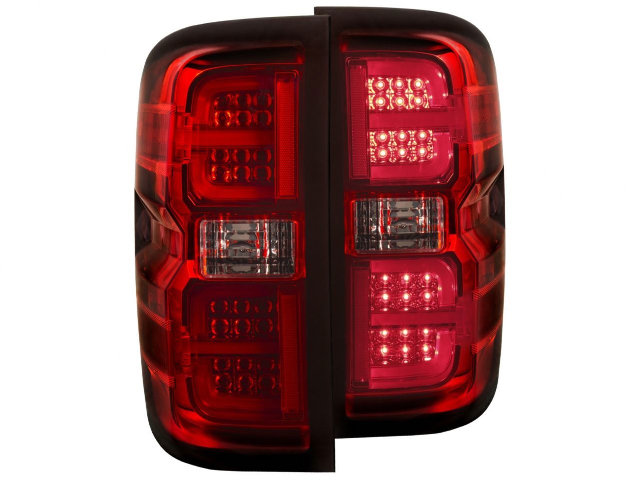 Anzo 2014-2016 Chevrolet Silverado LED Taillights Red/Clear