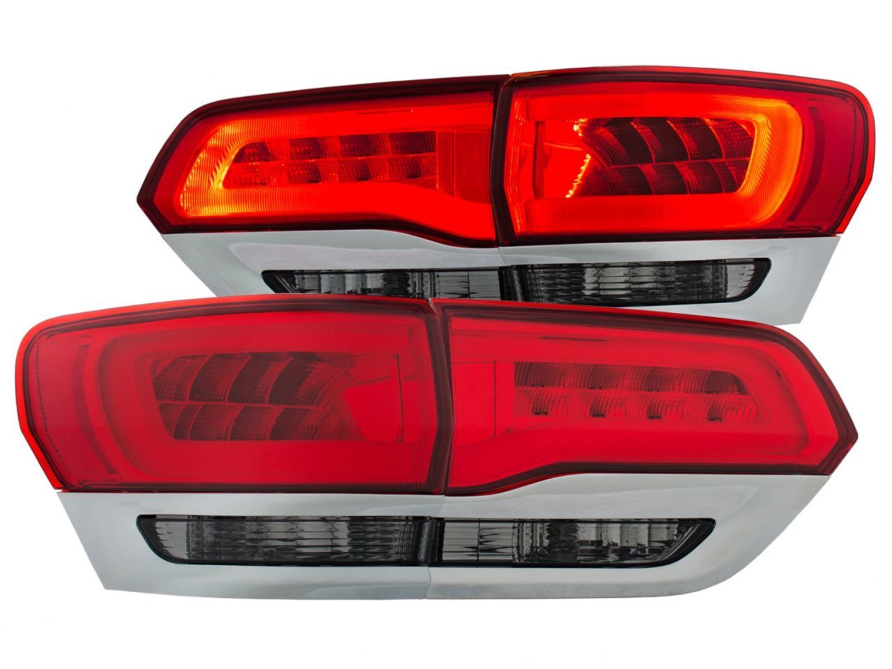Anzo 2014-2015 Jeep Grand Cherokee LED Taillights Red/Smoke