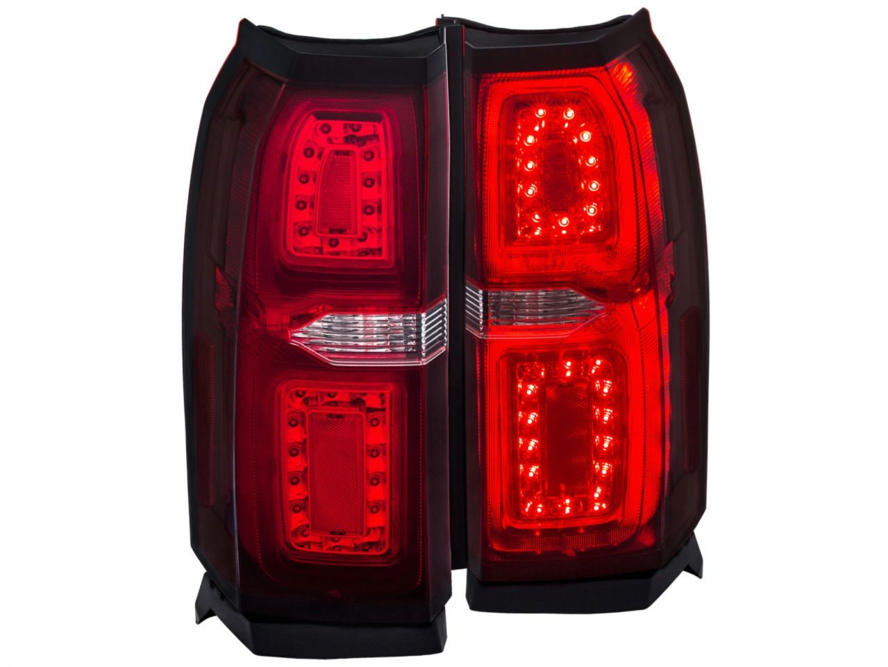 Anzo 2015-2016 Chevrolet Tahoe LED Tail lights Red/Clear G2