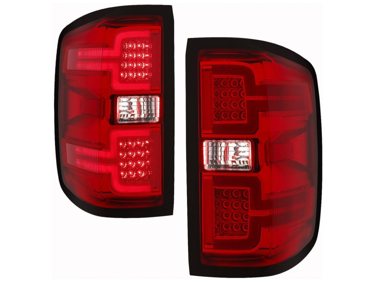 Anzo 2014-2018 Chevy Silverado 1500 LED Taillights Red/Clear