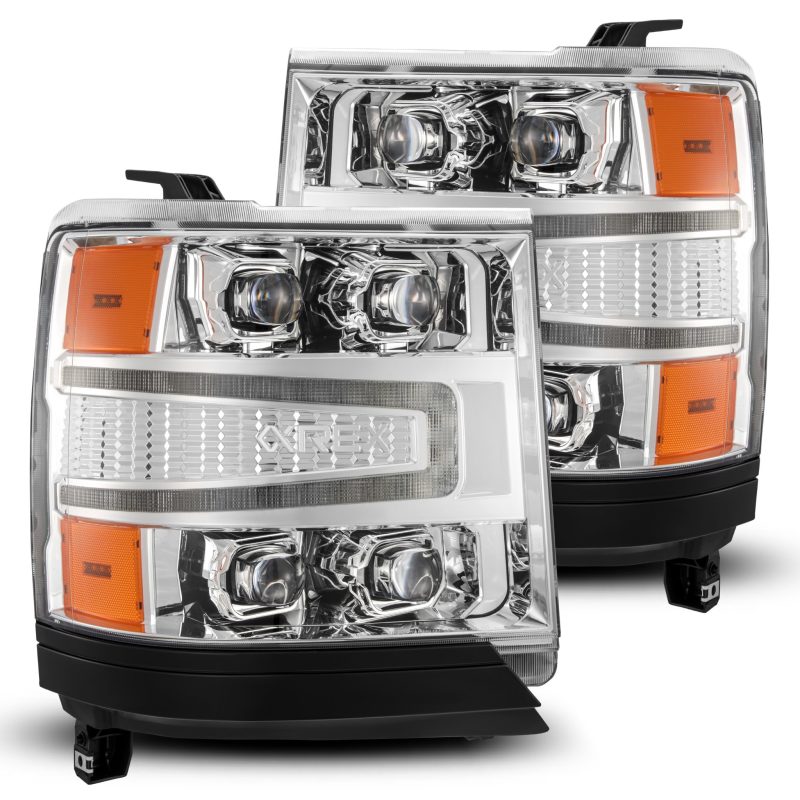 AlphaRex 16-18 Chevy 1500HD NOVA-Series LED Proj Headlights Chrm w/Actv Lgt/SeqSig & DRL(Req 810023) 880238 *Discontinued