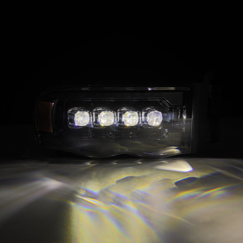 AlphaRex 02-05 Dodge Ram 1500 NOVA LED Proj Headlights Alpha Black w/Activ Light/Seq Signal 880566 *Discontinued