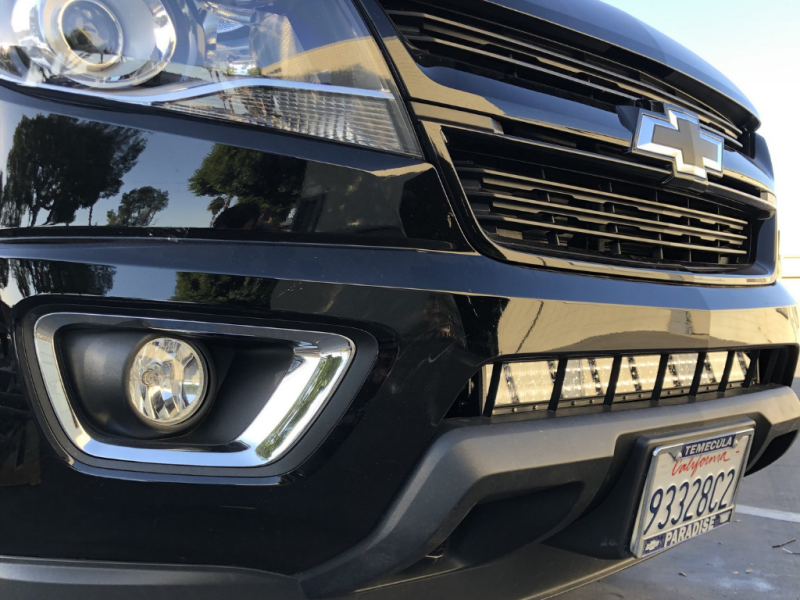 Cali Raised LED Cali Raised 2014-2022 Chevy Colorado 32In Lower Bumper Hidden Led Light Bar Brackets Kit -Spot Beam CR2714