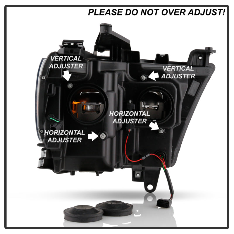 SPYDER Dodge Ram 19-20 Halogen Model Only Projector Headlights Chrome PRO-YD-DR19HALAP-SEQ-C 5087638