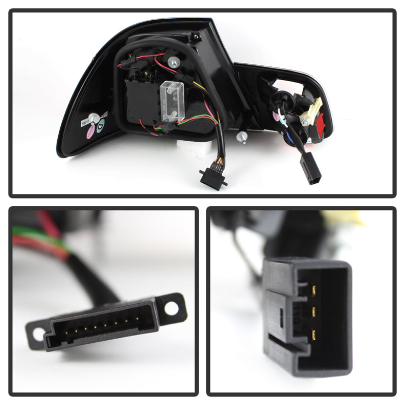 Spyder BMW E46 3-Series 04-06 2Dr Light Bar Style LED Tail Lights Black ALT-YD-BE4604-LBLED-BK 5076564