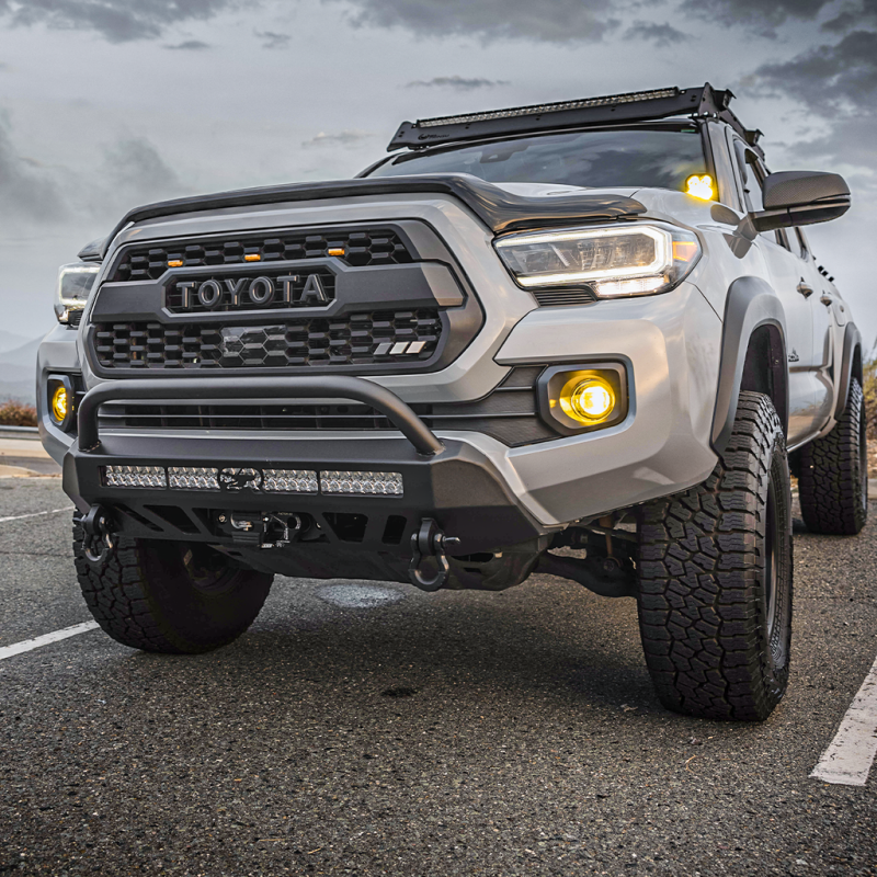 Cali Raised LED Cali Raised 16-23 Toyota Tacoma Stealth Bumper - Bull Bar / 32In Led Bar Combo W/ Small Switch CR3402