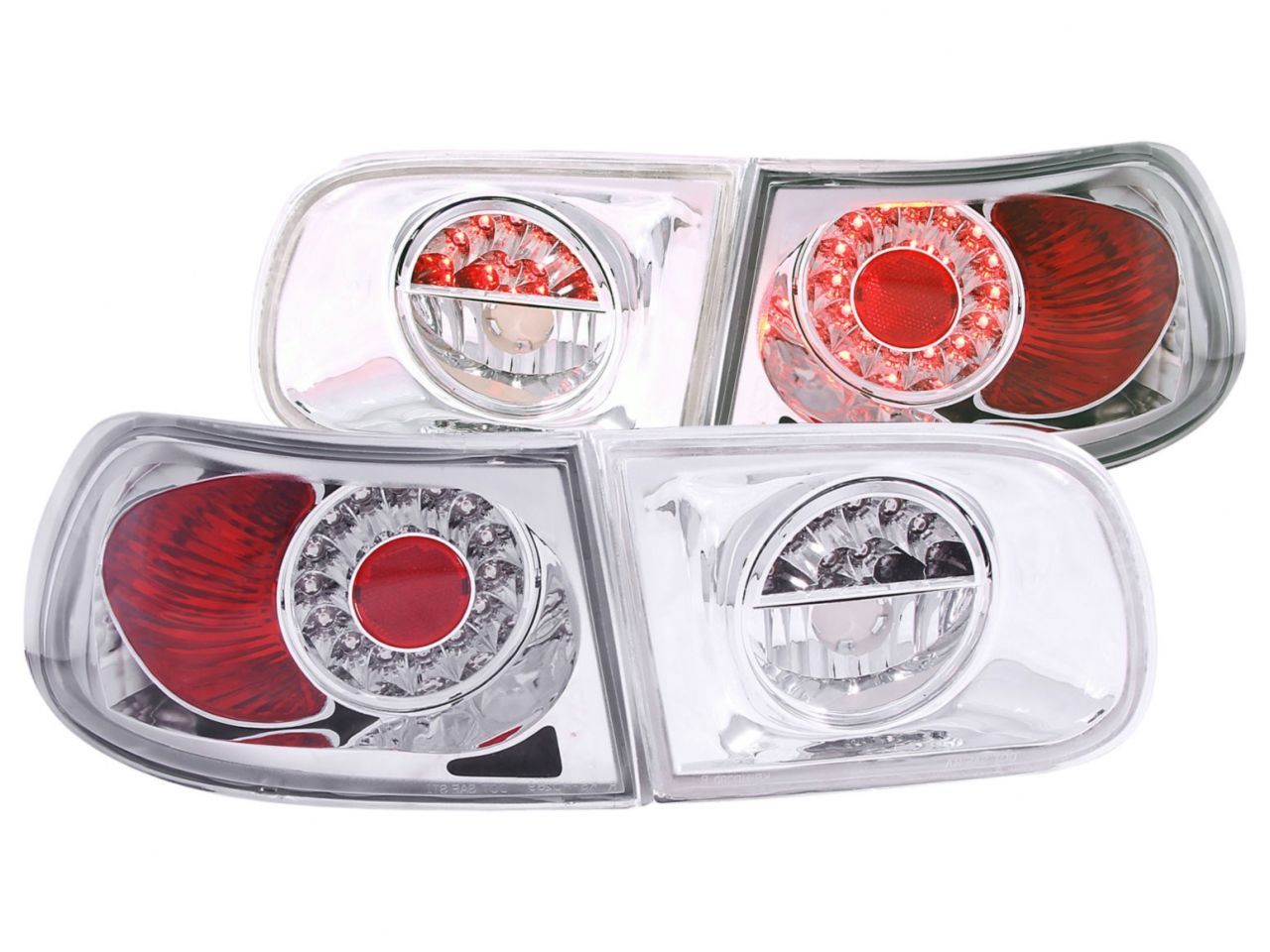 Anzo 1992-1995 Honda Civic LED Tail lights Chrome