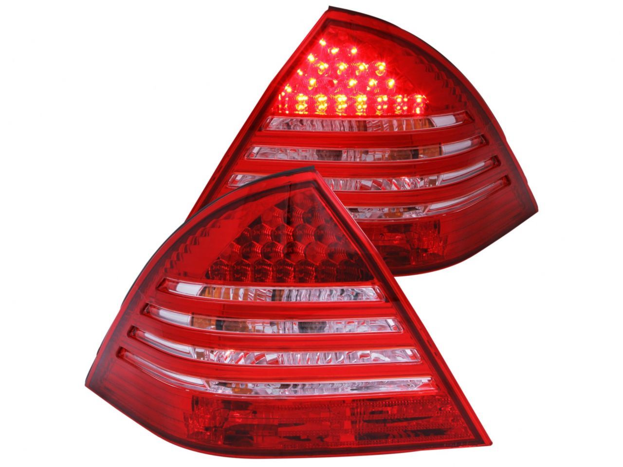 Anzo 2001-2004 Mercedes Benz C Class W203 LED Tail lights Red/Clear