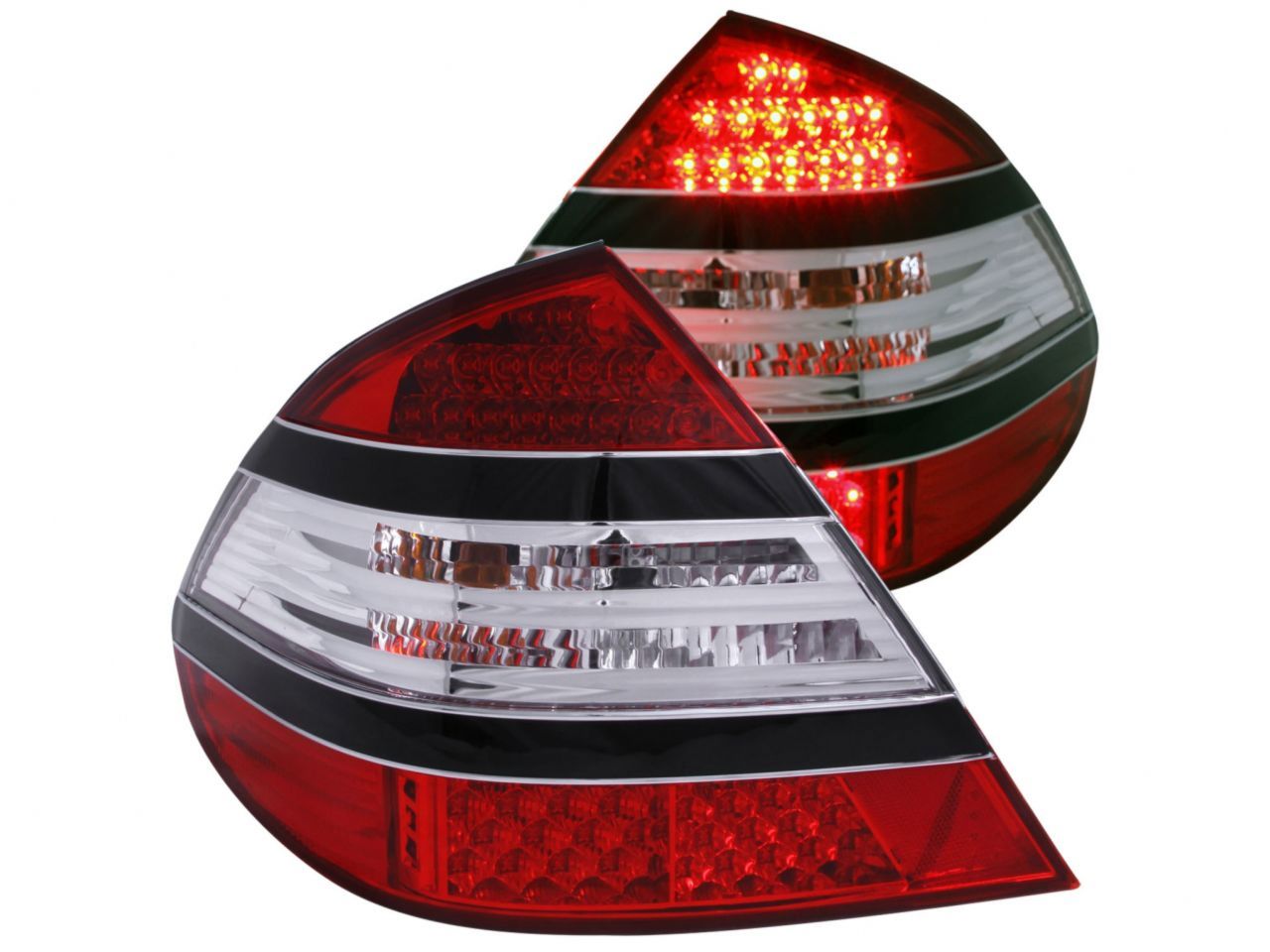 Anzo 2003-2006 Mercedes Benz E Class W211 LED Taillights Red/Clear