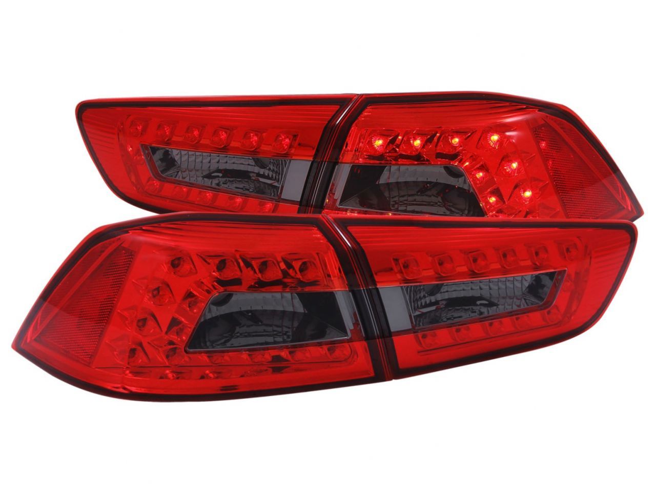 Anzo 2008-2015 Mitsubishi Lancer LED Taillights Red/Smoke