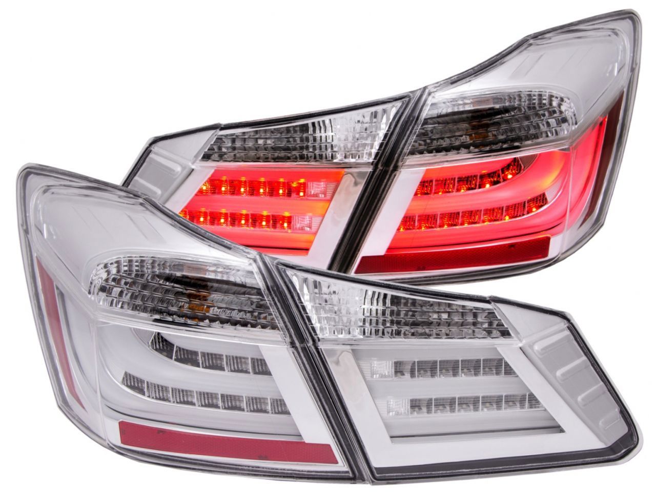 Anzo 2013-2015 Honda Accord LED Taillights Chrome 4pc