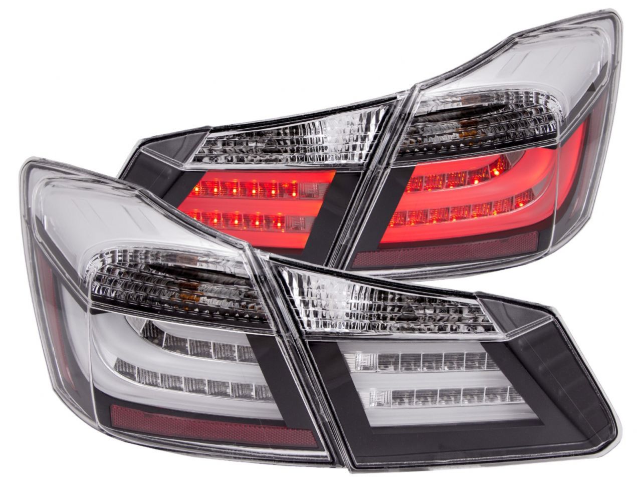 Anzo 2013-2015 Honda Accord LED Taillights Black 4pc