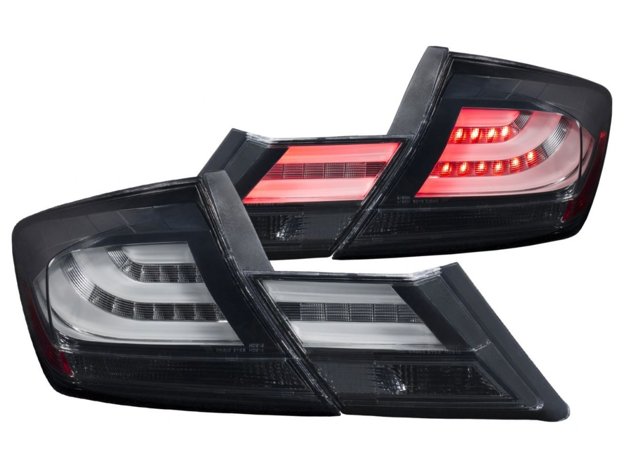 Anzo 2013-2015 Honda Civic LED Taillights Smoke