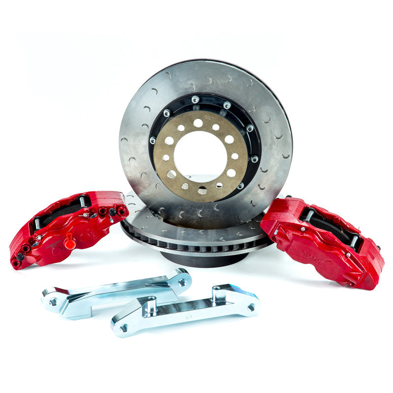 Alcon 07+ Jeep JK w/ 6x5.5in Hub 357x32mm Rotor 4-Piston Red Calipers Front Brake Upgrade Kit BKF5459AX14