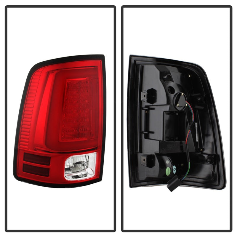 Spyder 13-14 Dodge Ram 1500 LED Tail Lights - Red Clear ALT-YD-DRAM13V2-LED-RC 5084071