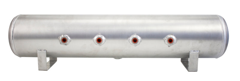AIRLIFT 4 Gal Alum Air Tank-(4) 1/4" Face Ports,(2) 3/8" End Ports & 1/4"