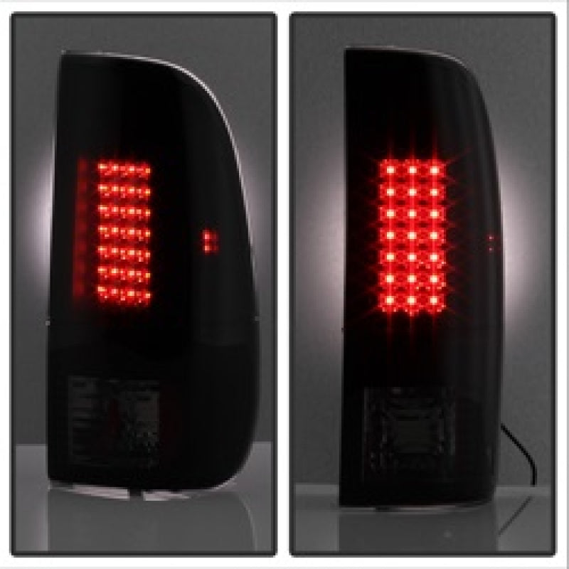 Spyder Ford F150 side 97-03/F250 Super Duty 99-07 LED Tail Lights Blk Smke ALT-YD-FF15097-LED-BSM 5078179