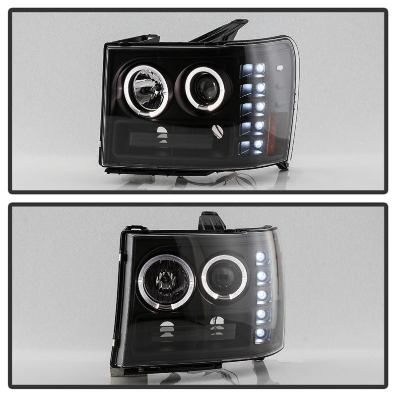 Spyder GMC Sierra 1500/GMC Sierra Denali 08-13 Projector LED Halo- LED All Blk PRO-YD-GS07-HL-BKV2 5086020