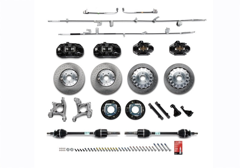 Ford Racing 15-21 Mustang GT/ 2.3L EcoBoost GT350R Brake Upgrade Kit - Black M-2300-YBK