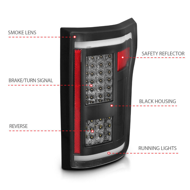 Anzo Ford F-150 15-17 L.E.D Tail Lights G2 Smoke