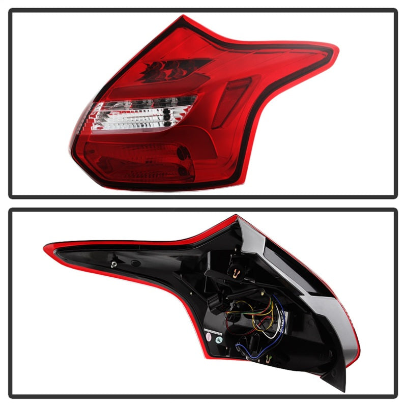 Spyder 12-14 Ford Focus 5DR LED Tail Lights - Red Clear (ALT-YD-FF12-LED-RC) 5085153