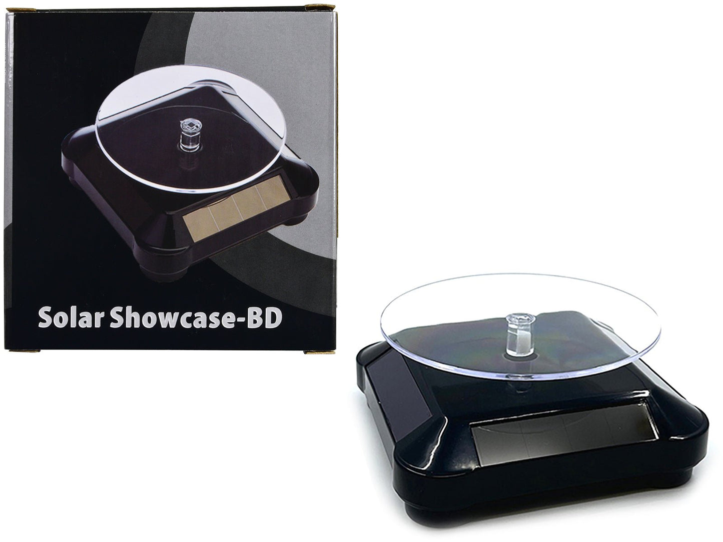 3.5″ Solar Rotating Display Stand with Black Base for 1/64 Scale Model Cars11  free shipping USA