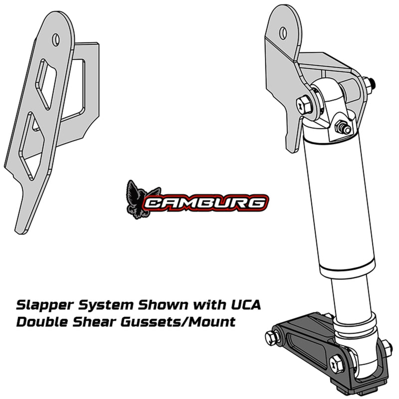 Camburg 05-23 Toyota Tacoma 2.5 Front Slapper Bump Stop Mount Kit w/ UCA Gussets Only CAM-310172