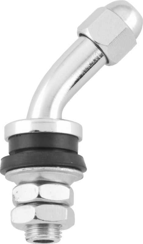 BikeMaster Valve Stem 45Deg Chrome Ea. 151416
