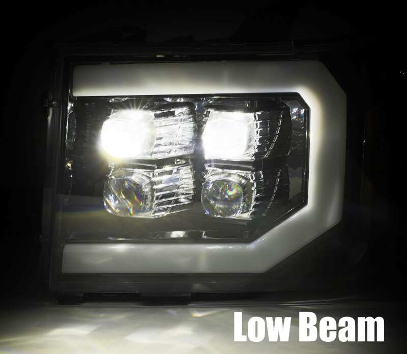 AlphaRex 07-13 GMC 1500HD NOVA LED Proj Headlight Plank Style Gloss Blk w/Activ Light/Seq Signal/DRL 880609 *Discontinued