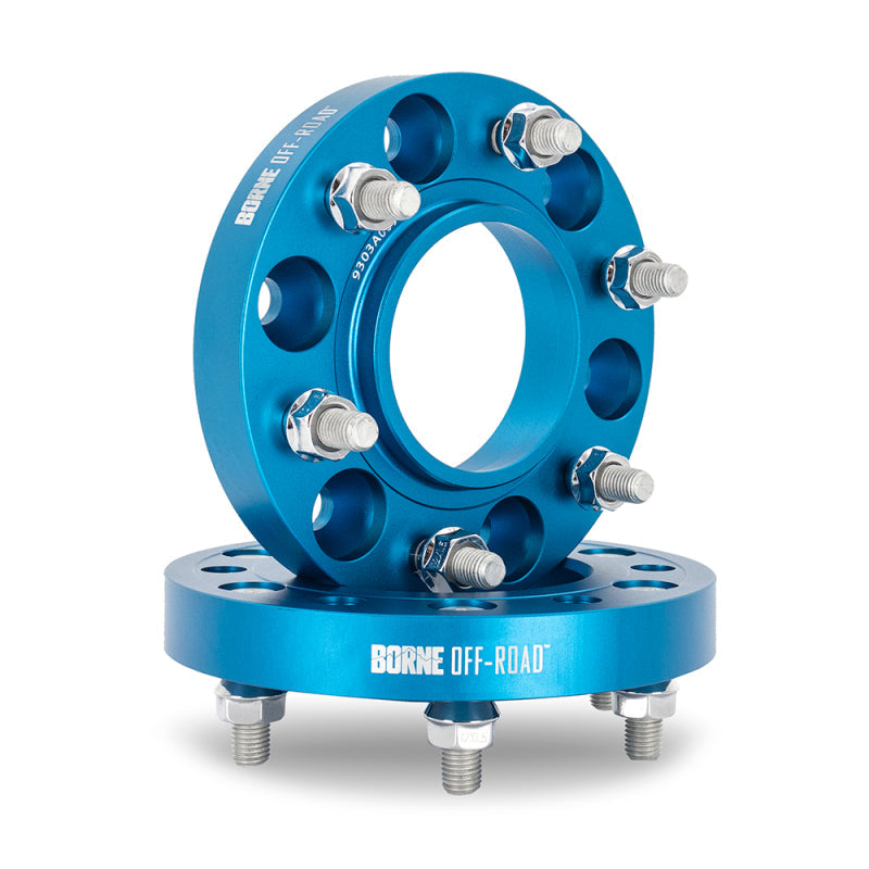 Borne Off-Road Wheel Spacers - 6x139.7 - 78.1 - 50mm - M14x1.5 - Blue BNWS-005-500BL