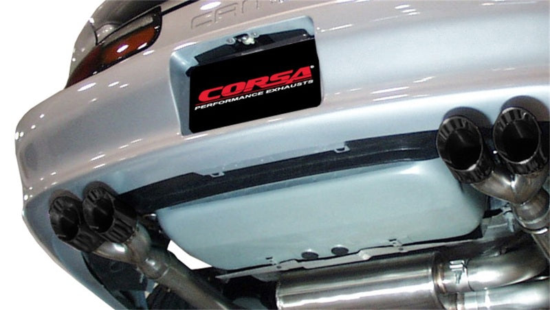 Corsa 98-02 Chevrolet Camaro Convertible Z28 5.7L V8 LS1 Black Tip Sport Cat-Back Exhaust 14143BLK